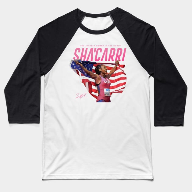 Sha'Carri USA Baseball T-Shirt by Juantamad